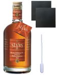 Slyrs Bavarian Whisky Pedro Ximenez PX 3 Deutschland 0,35 Liter + 2 Schieferuntersetzer 9,5 cm + Einwegpipette 1 Stck