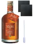 Slyrs Bavarian Whisky Pedro Ximenez PX 3 Deutschland 0,7 Liter + 2 Schieferuntersetzer 9,5 cm + Einwegpipette 1 Stck