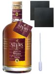Slyrs Bavarian Whisky Port No. 2 Deutschland 0,7 Liter + 2 Schieferuntersetzer 9,5 cm + Einwegpipette 1 Stck