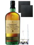 The Singleton of Dufftown 12 Jahre Single Malt Whisky 0,7 Liter + 2 Glencairn Glser + 2 Schieferuntersetzer 9,5 cm + Einwegpipette