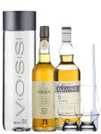 Whisky Probierset Oban 14 Jahre 0,2L und Cragganmore 12 Jahre 0,2L, 500ml Voss Wasser Still, 2 Glencairn Glser + Einwegpipette