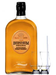 Bernheim Original Kentucky Small Batch Wheat Whiskey 0,7 Liter + 2 Glencairn Gläser + Einwegpipette 1 Stück