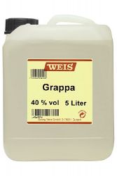 Elztalbrennerei Georg Weis Grappa/Weintresterbrand 40%  5,0 Liter Kanister