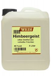 Elztalbrennerei Georg Weis Himbeergeist (079) 40%  5,0 Liter Kanister