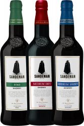 Sandeman Mix 3 x 0,75 Liter (Fino, Sherry Medium, Medium sweet)