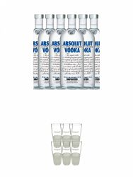 Absolut Blue Vodka 6 x 0,70 Liter + Absolut Glser 6er Karton