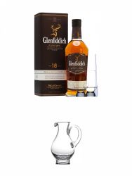 Glenfiddich 18 Jahre neue Ausstattung Single Malt Whisky 0,7 Liter + 2 Glencairn Glser und Einwegpipette + Wasserkrug Half Pint Serie The Glencairn Glass Stlzle