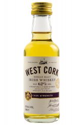West Cork Irish Whiskey CASK Strength 62 % Miniatur 0,05 Liter