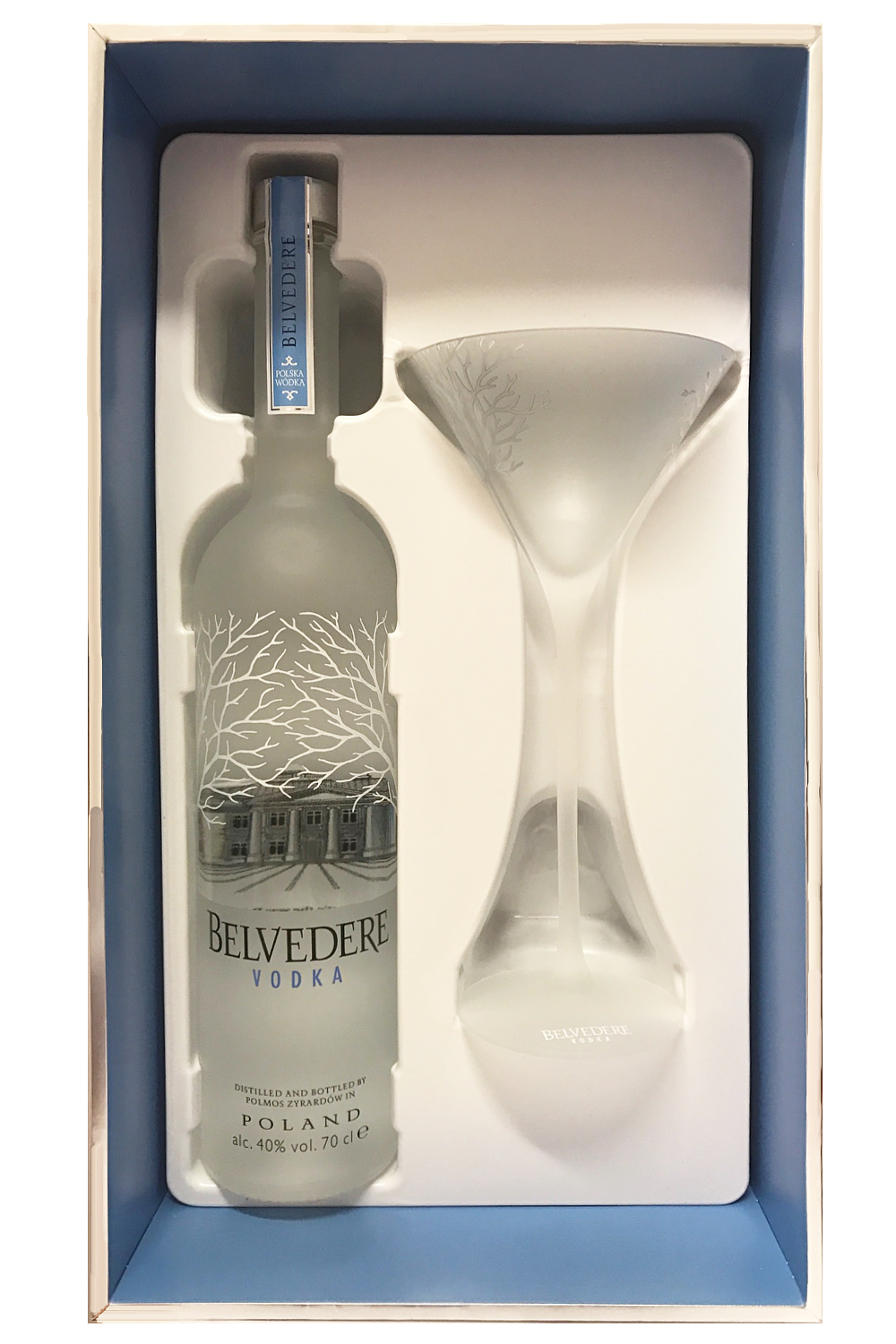 Belvedere Vodka Polen 0,7 Liter + Belvedere Glas -  ist  Ihr preiswerter Spirituosen Online Shop.