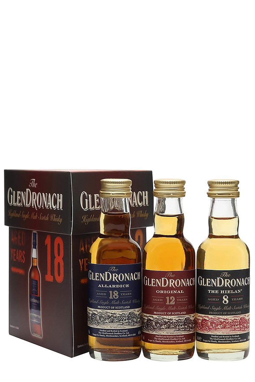 Glendronach Miniaturen Tri-Pack Whisky3 x 0.05 Liter (8/12/18) -  Getraenke-Handel.com ist Ihr preiswerter Spirituosen Online