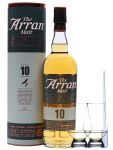 Arran 10 Jahre Single Malt Whisky 0,7 Liter + 2 Glencairn Gläser + Einwegpipette