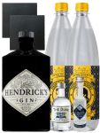 Gin-Set Hendricks Gin 0,7 Liter + The Duke Gin 5 cl + Citadelle Gin  5cl + 2 x Thomas Henry Tonic 1,0 Liter + 2 Schieferuntersetzer