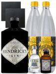 Gin-Set Hendricks Gin 0,7 Liter + The Duke Gin 5 cl + Monkey 47 Gin 5cl + 2 x Thomas Henry Tonic 1,0 Liter + 2 Schieferuntersetzer