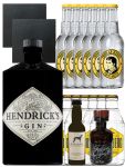 Gin-Set Hendricks Gin 0,7 Liter + Windspiel Gin 4cl + Filliers Gin 4cl, 6 x Thomas Henry Tonic 0,2 Liter, 6 x Goldberg Tonic 0,2 Liter + 2 Schieferuntersetzer