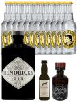 Gin-Set Hendricks Gin 0,7 Liter + Windspiel Gin 4cl + Filliers Gin 4cl, 12 x Thomas Henry Tonic 0,2 Liter