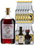Gin-Set Monkey 47 SLOE GIN 0,5 Liter + Windspiel Gin 4cl + Filliers Gin Belgien 4cl, 12 x Thomas Henry Tonic 0,2 Liter
