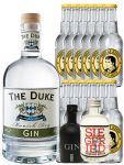 Gin-Set The Duke Gin 0,7 Liter + Black Gin 5cl + Siegfried Gin 4cl + 12 x Thomas Henry Tonic Water 0,2 Liter