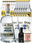 Gin-Set The Duke Gin 0,7 Liter + Black Gin 5cl + Siegfried Gin 4cl + 6 x Thomas Henry Tonic Water 0,2 Liter, 6 x Goldberg Tonic 0,2 Liter + 2 x The Duke Glas 0,3 Liter