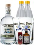 Gin-Set The Duke Gin 0,7 Liter + Haymans Sloe Gin 5cl, Monkey 47 Schwarzwald Dry Gin 5 cl , 2 x Thomas Henry Tonic 1,0 Liter + 2 x The Duke Glas 0,3 Liter