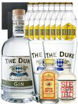 Gin-Set The Duke Gin 0,7 Liter + Siegfried Gin 4cl + Gordons Gin 5 cl + 8 x Goldberg Tonic 0,2 Liter + 2 Schieferuntersetzer + 2 x The Duke Glas 0,3 Liter