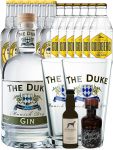 Gin-Set The Duke Gin 0,7 Liter + Windspiel Gin 4cl + Filliers Gin 4cl, 6 x Thomas Henry Tonic 0,2 Liter, 6 x Goldberg Tonic 0,2 Liter + 2 x The Duke Glas 0,3 Liter
