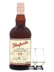 Glenfarclas 15 Jahre Single Malt Whisky 0,7 Liter + 2 Glencairn Gläser
