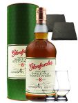 Glenfarclas 8 Jahre Single Malt Whisky 0,7 Liter+ 2 Glencairn Gläser und 2 Schiefer Glasuntersetzer 9,5 cm