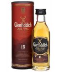 Glenfiddich 15 Jahre mit Tube Single Malt Whisky Miniatur 5 cl