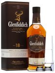 Glenfiddich 18 Jahre neue Ausstattung Single Malt Whisky 0,7 Liter + 2 Glencairn Gläser und Einwegpipette