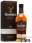 Glenfiddich 18 Jahre neue Ausstattung Single Malt Whisky 0,7 Liter + 2 Glencairn Gläser