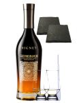 Glenmorangie Signet Whisky 0,7 Liter + 2 Glencairn Gläser + 2 Schieferuntersetzer 9,5 cm + Einwegpipette