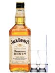 Jack Daniels Honey Whisky Likör 0,7 Liter + 2 Glencairn Gläser + Einwegpipette 1 Stück