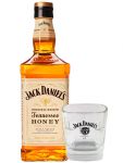 Jack Daniels Honey Whisky Likör 0,7 Liter + Jack Daniels No. 7 Glas