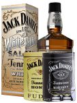 Jack Daniels White Rabbit 0,7 Liter + 300g JD`s HONEY Fudge & 300g JD`s Whisky Malt Fudge + 2 Glencairn Gläser und Einwegpipette