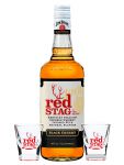 Jim Beam Red Stag 0,7 ltr. + 2 x Shotglas