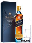 Johnnie Walker Blue Label Blended Scotch Whisky 0,7 Liter + 2 Glencairn Gläser + Einwegpipette 1 Stück