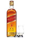 Johnnie Walker Red Label Blended Scotch Whisky 0,7 Liter + 2 Glencairn Gläser