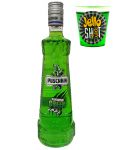 Puschkin Green Screaming 0,7 Liter + Jello Shot Waldmeister Wackelpudding mit Wodka 42 Gramm Becher