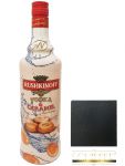 Rushkinoff Vodka & Caramel 0,7 Liter + 1 Schieferuntersetzer