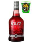 SOURZ Red Berry 0,7 Liter + Jello Shot Waldmeister Wackelpudding mit Wodka 42 Gramm Becher
