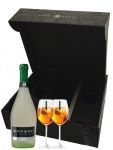 Scavi & Ray Präsentbox mit 1 x 0,75 Liter Hugo Schaumwein und 2 x Rastal Gläser (kein Grünstich)