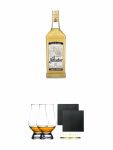 El Jimador Reposado Mexico 0,7 Liter + The Glencairn Glass Whisky Glas Stlzle 2 Stck + Schiefer Glasuntersetzer eckig ca. 9,5 cm  2 Stck
