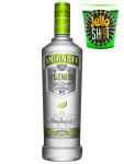 Smirnoff Vodka Lime 0,70 Liter + Jello Shot Waldmeister Wackelpudding mit Wodka 42 Gramm Becher