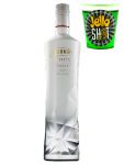 Smirnoff Vodka White 41,3 % 1,0 Liter  + Jello Shot Waldmeister Wackelpudding mit Wodka 42 Gramm Becher